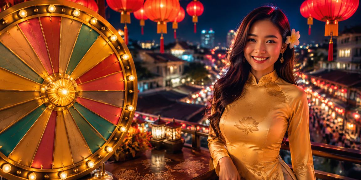 Chợ đêm Hà Nội với không khí rút thăm may mắn gợi liên tưởng đến jackpot game trực tuyến